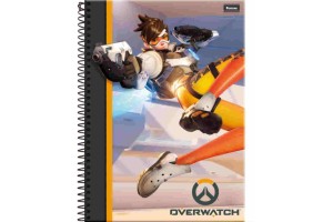 caderno 10materias/ 200 folhas overwatch