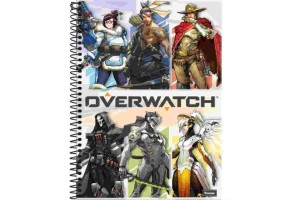 caderno 10materias/ 200 folhas overwatch